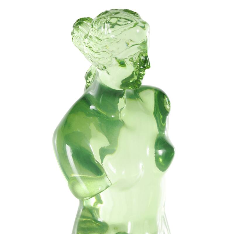 Light Blue, Orange or Green Resin Tinted Woman Decorative Sculpture
