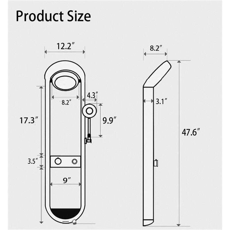 Premium Multi-Function Shower System with Adjustable Modes and Dual Storage Shelves
