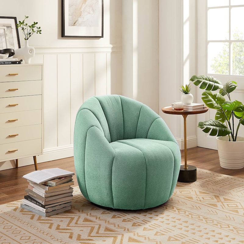 Art Leon Modern Swivel Barrel Chair