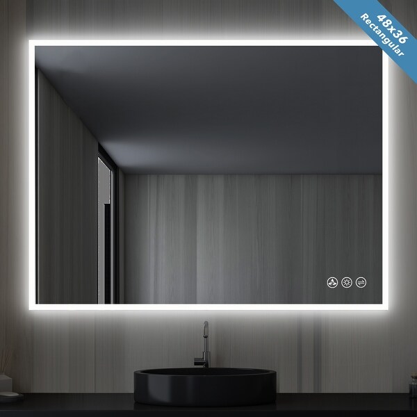 BED & BATH BEYOND ウォールミラー 　鏡　ミラー　46x56 Amazon.co.jp: ZYBOWAYL 壁掛け半月全身鏡80x120cmライト付き半