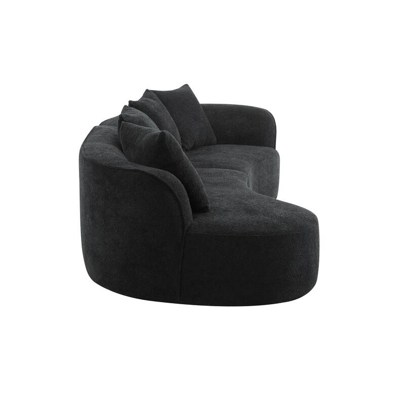 Christopher Knight Home - Linda Fabric Curved Sectional Sofa