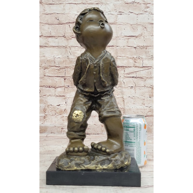 Hand Made Original Milo Chinese Boy Bronze Sculpture Lost Wax Art