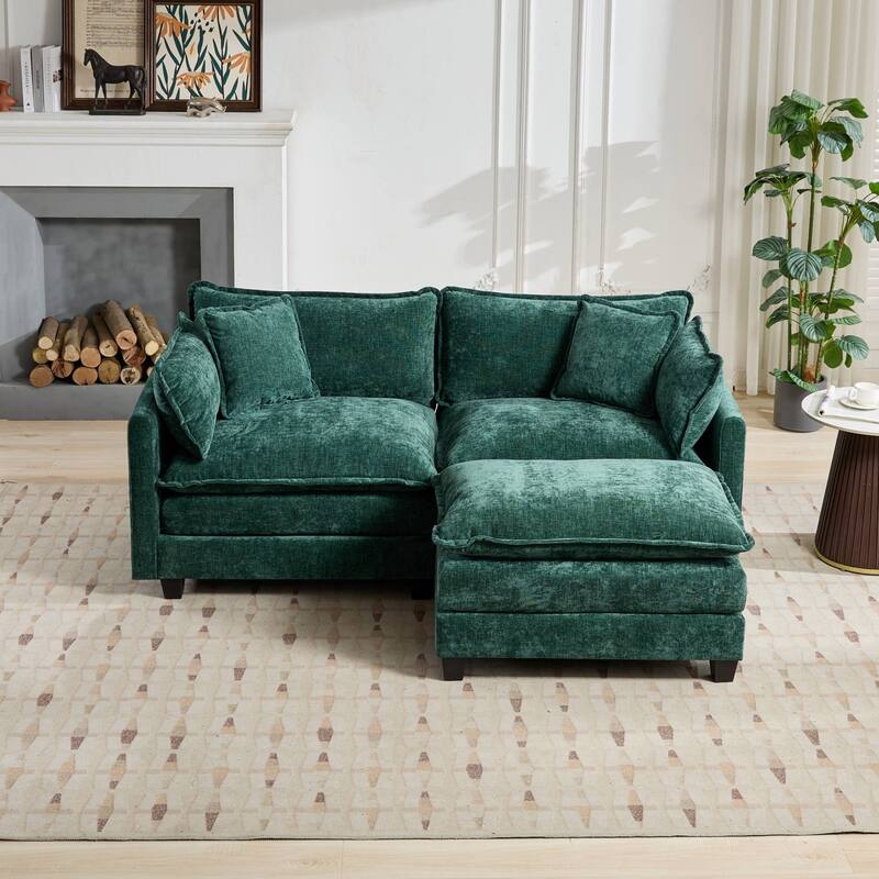 Cloud Sofa Ottoman only, Modern Sectional Couch, for Living Room Bedroom and Apartment