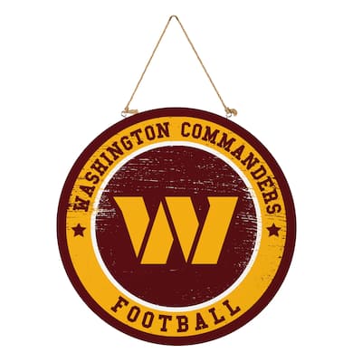 Washington Commanders Wooden Door Decor Wall Sign - Multi-Color