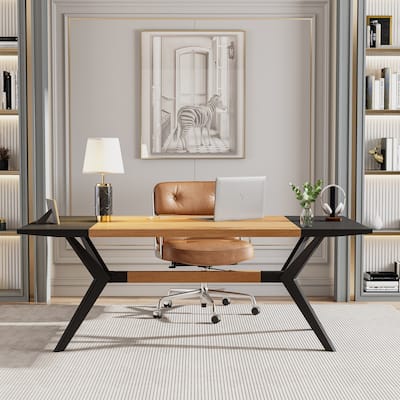 63 Inch Executive Desk, Large Computer Office Desk Workstation Conference Table