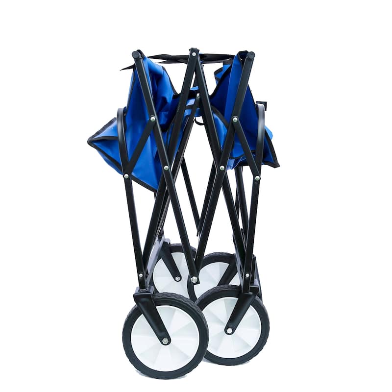 Folding Wagon Garden Shopping Beach Cart，Assembled