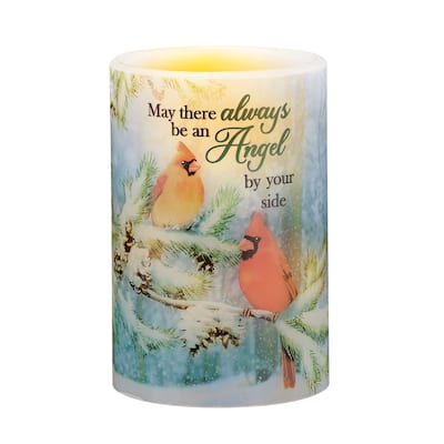 Angel By Your Side Cardinal LED Lighted Flameless Candle - 8.000 x 5.750 x 5.750