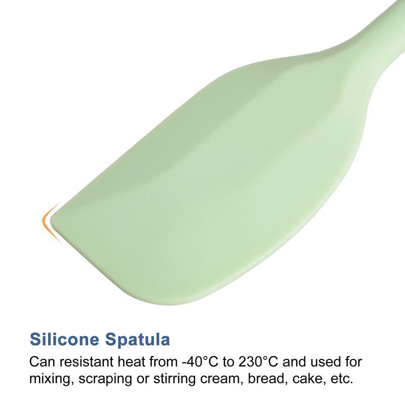 Silicone Spatula Spoon, 11" Heat-resistant Scraper for Cooking Mixing - Cyan