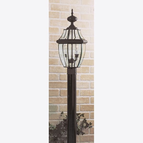 slide 1 of 1, Newbury 2-Light Outdoor Post Mount in Mystic Black