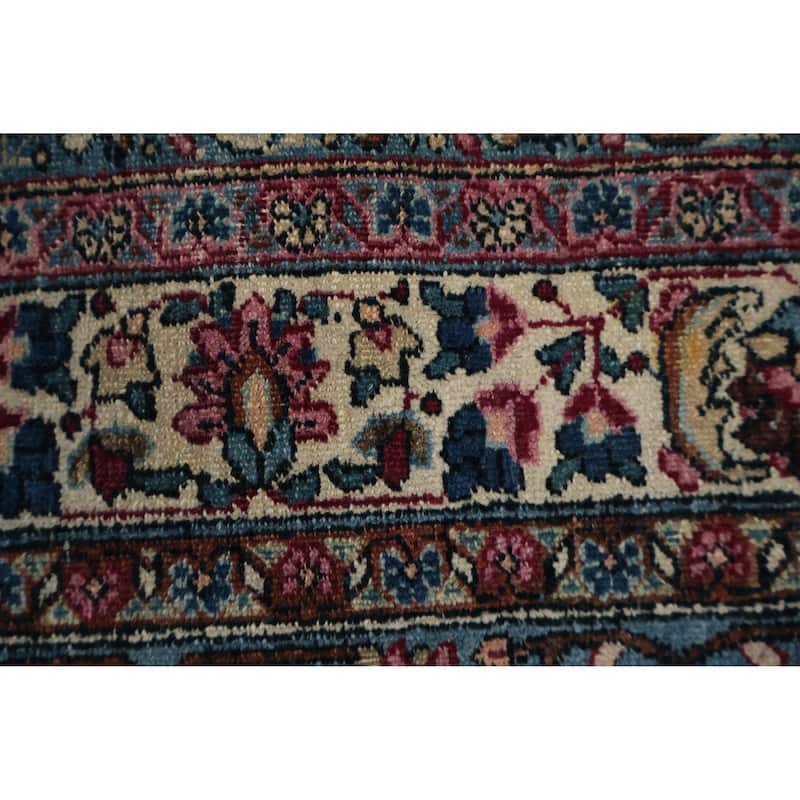 Hand Knotted Oriental 100% Wool Carpet Traditional Floral Red Mashad Area Rug - 15' 6'' X 11' 6''