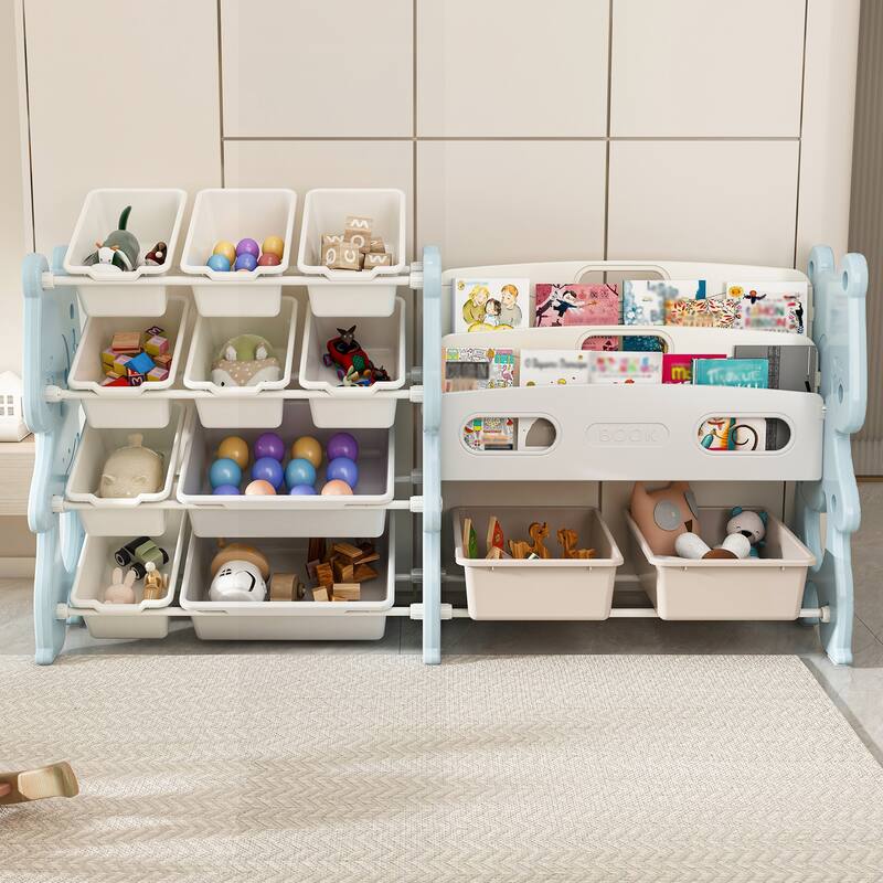 Versatile Kids' Toy Storage Cabinet with Multiple Compartments for Organizing