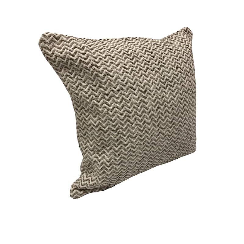 Sevita Beige and White Chevron Throw Pillow