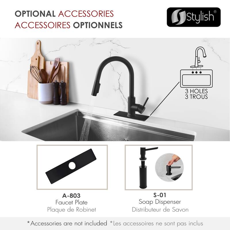 Modena Single Handle Brushed Gold Pull Down Kitchen Faucet with Reversible Osmosis