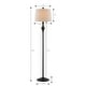 preview thumbnail 10 of 14, Maxax 62.5" Black Metal Traditional Floor Lamp