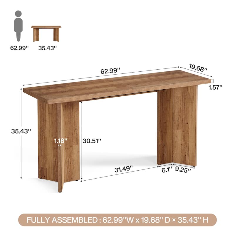 62.99-Inch Bar Table for Dining Room, Living Room