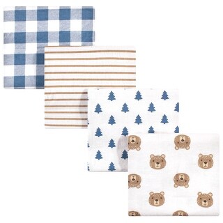 Hudson Baby Infant Boy Cotton Flannel Receiving Blankets, Little Bear, One Size - Little Bear - One Size