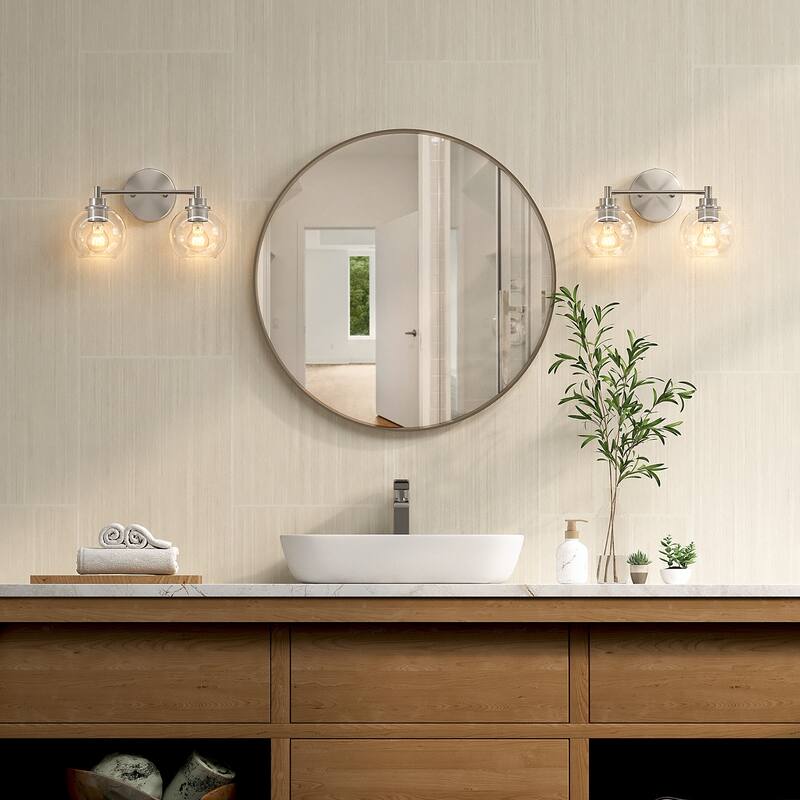Dimmable Bathroom Vanity Light Globe Glass Shades