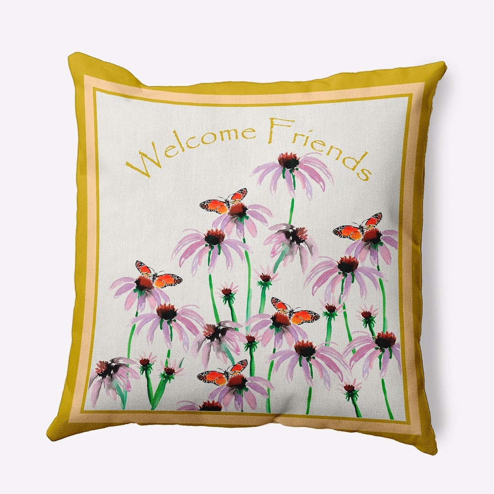 Welcome Friends Decorative Throw Pillow