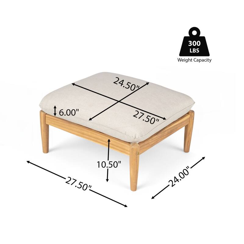 Outdoor Acacia Wood Lounge Chair