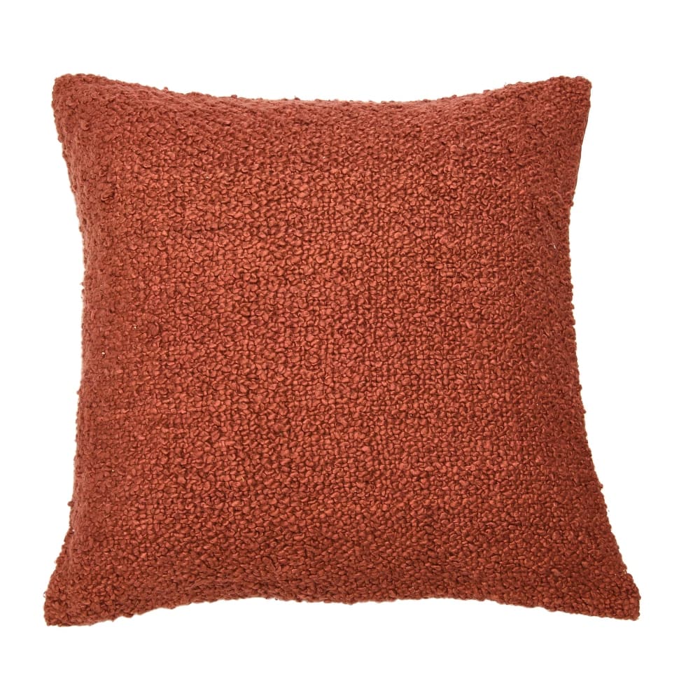 20" Square Boucle Cotton Pillow Cover