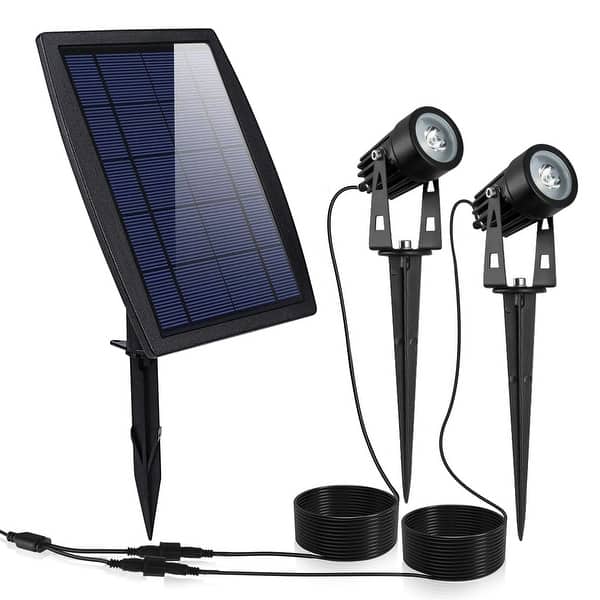 BITPOTT Solar Spot Lights Outdoor Waterproof IP67, 36 LED 3 Lighting Modes Solar Flood Lights, 2-in-1 Wall Lights Solar Lights Outdoor For Tree Yard