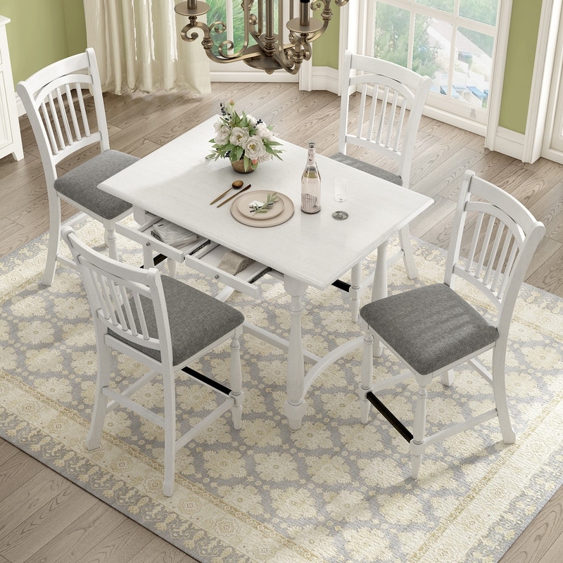 Farmhouse table with mid hot sale century chairs