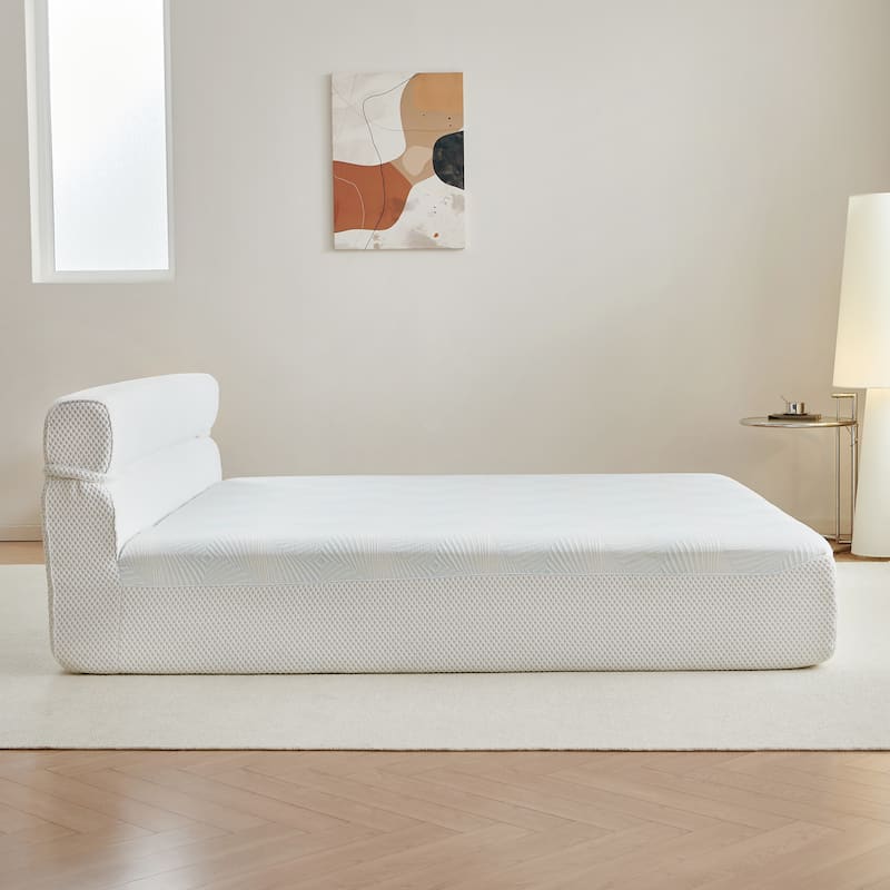 Compressed Integrated Bed A-QUEEN,Frame & Mattress,Cooling & Breathable Mattress