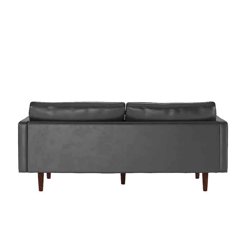 Oana Mid-Century Faux Leather Sofa by iNSPIRE Q Modern