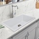 preview thumbnail 6 of 11, White 30 Inch Fireclay Undermount or Topmount Kitchen Sink - 30" x 18" x 9.75"