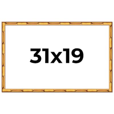 31x19 Frame Gold Bamboo Picture Frame Modern Photo Frame Includes UV Acrylic Shatter Guard Front Acid Free Foam Backing Board