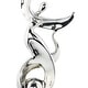 preview thumbnail 6 of 8, Silver Ceramic Dancing People Decorative Sculpture