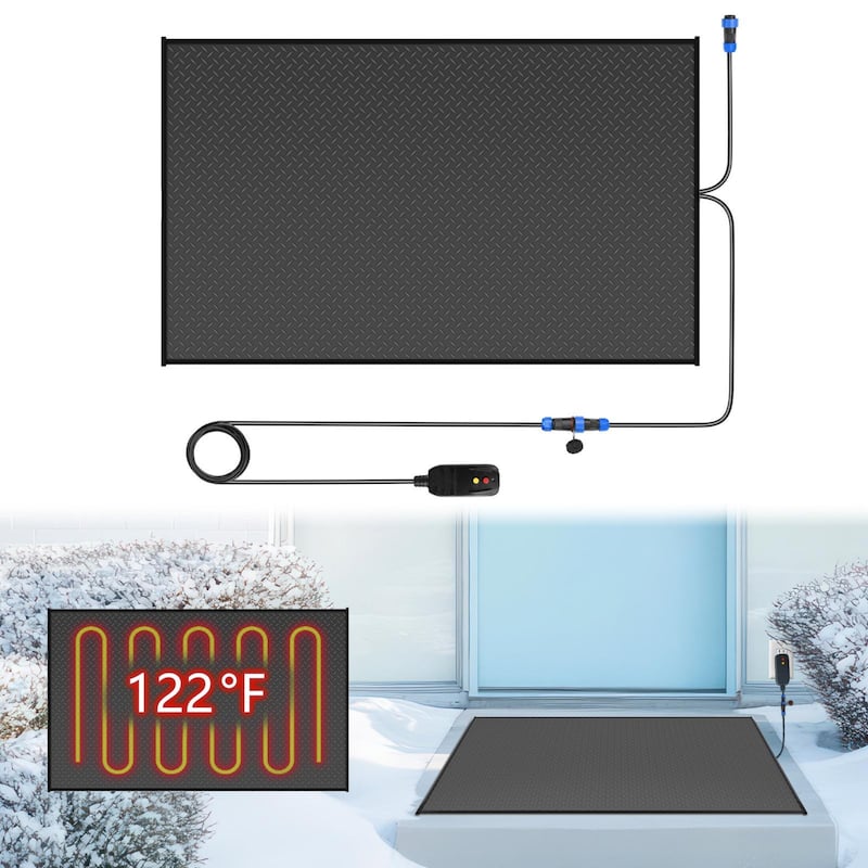 DoCred Heated Snow Melting Mat for Decks and Sidewalks
