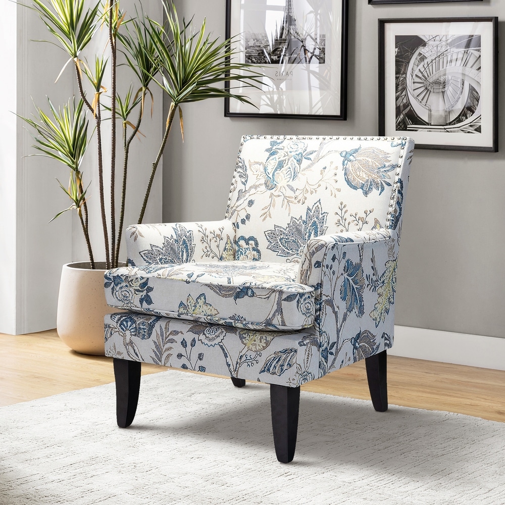 Accent chair with shop studs