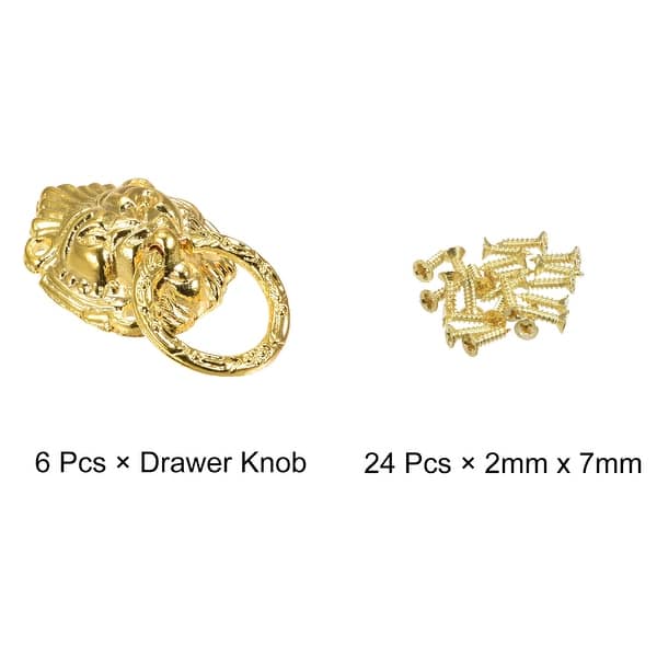 Drawer Knobs, 1.97" Dresser Handle Cupboard Pull for Furniture Part, 6Pcs  Gold - Gold Tone - Bed Bath & Beyond - 36296078