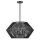 preview thumbnail 5 of 6, Uttermost Suva 4 Light Black Rope Pendant - 16H x 28 Dia in.