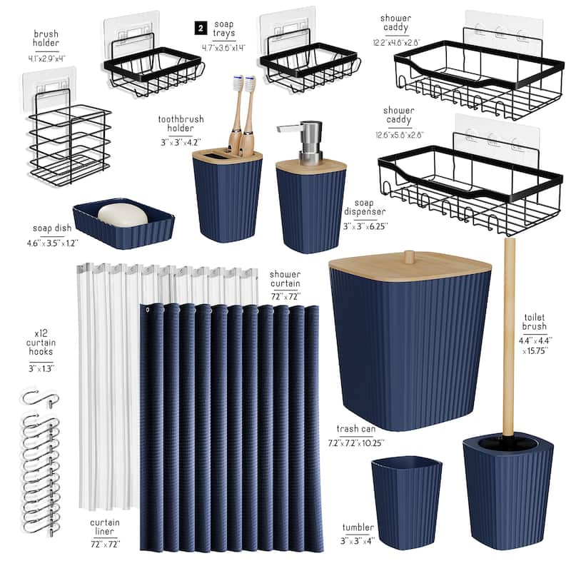 Emperyan Shower Caddy and Bathroom Accessories Set