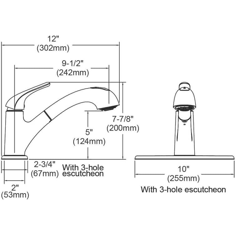 Elkay Everyday 1.5 GPM Single Hole Pull Out Kitchen Faucet - Includes