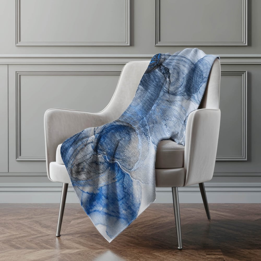 Premium Machine Washable Abstract Contemporary Sherpa Throw Blanket