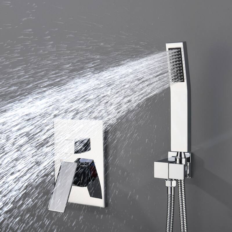 1-Spray Patterns with 10 in. Wall Mount Dual Shower Heads