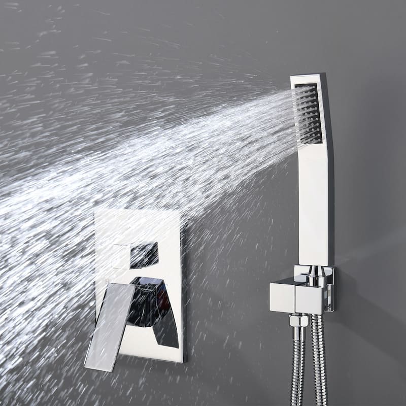 Modern Rain Shower Faucet System with 10-inch Fixed Spray