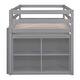 preview thumbnail 8 of 18, Functional Twin Size Wooden Loft Bed with Retractable Writing Desk and 4 Drawers, Solid Construction, Versatility galore, Grey