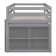 preview thumbnail 7 of 34, Twin Loft Bed with Retractable Desk, 4 Drawers & Shelves, Space-Saving - Grey