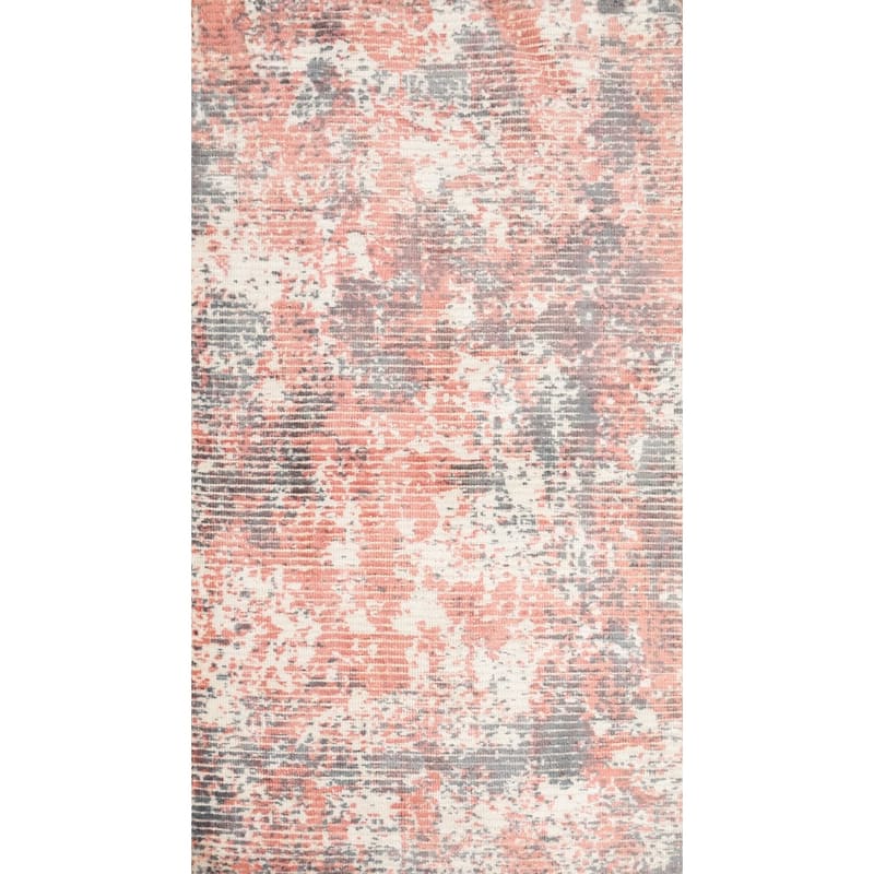 Hand Knotted Oriental Viscose Silk Carpet Modern Abstract Oranges & Rust Abstract Area Rug - 4' 0'' X 2' 0''