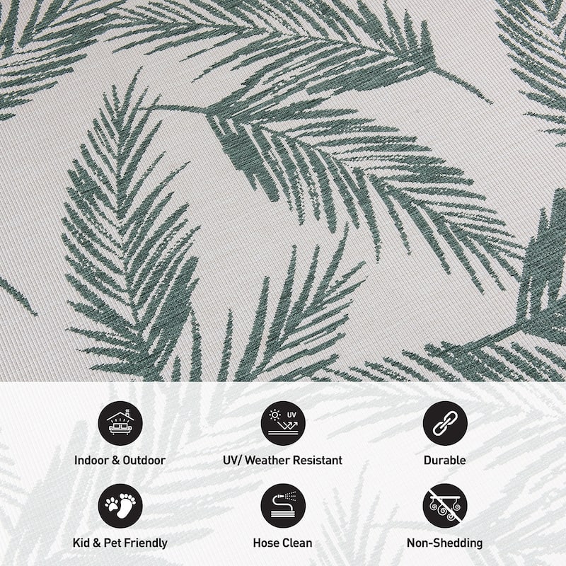 World Rug Gallery Nature Inspired Floral Indoor/Outdoor Area Rug