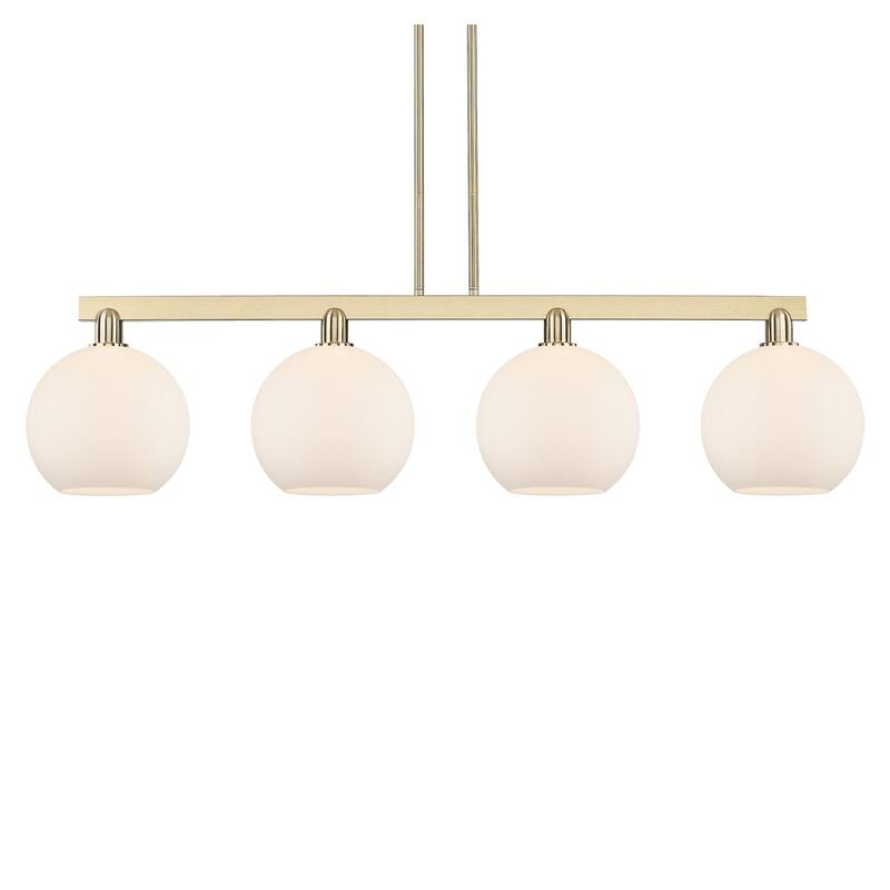 Innovations Lighting 716-4I-13-53 Athens Linear Athens 4 Light 53" - Champagne Bronze / Matte White