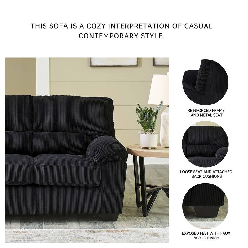 Signature Design by Ashley SimpleJoy Loveseat - 63"W x 38"D x 40"H