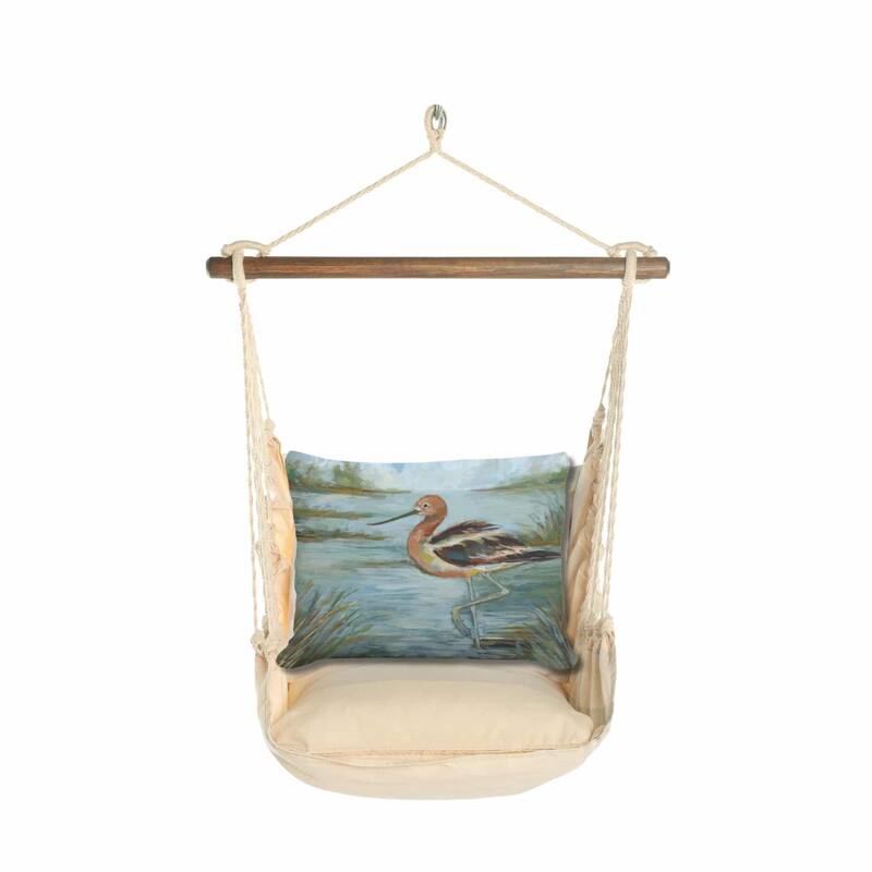 Magnolia Casual Swing Set 4 piece - Magnolia Stripe w/ Avocet Bird in Water