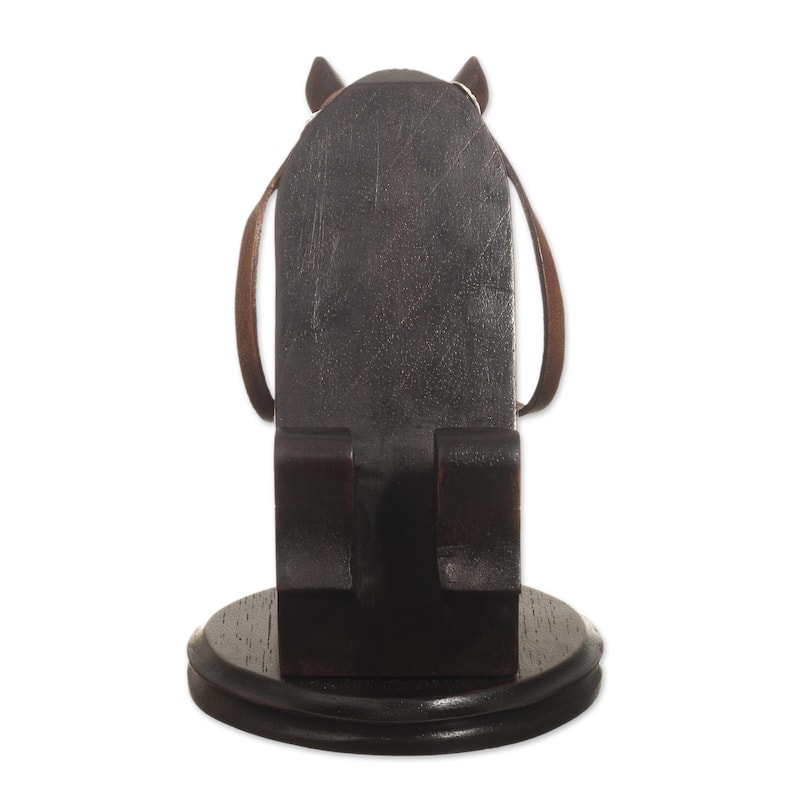 Novica Handmade Indomitable Force Wood Cellphone Holder