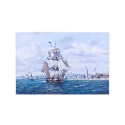 Whaler 'Lexington' Leaving Nantucket - Canvas Print - Multi