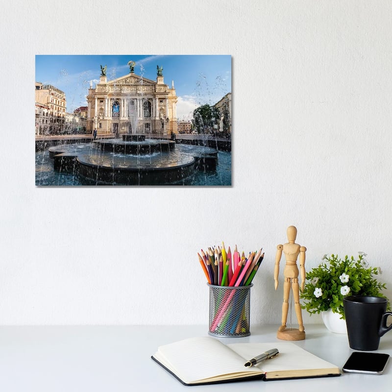 iCanvas "Ukraine, Lviv Theatre Of Opera And Ballet" by Mikolaj Gospodarek Canvas Print - 8x12x0.75